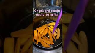 Sweet potato fries  air fryer recipe airfryer airfryerrecipe airfryercooking [upl. by Atiuqer]