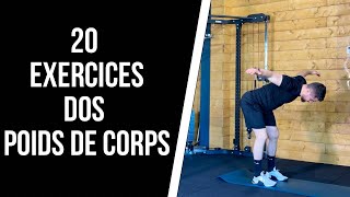 🔥20 EXERCICES POUR LE DOS SANS MATERIEL  Muscler ton dos a la maison a poids de corps 🔥 [upl. by Fairbanks]