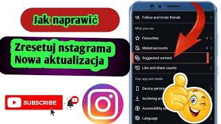 Jak naprawić opcję Reset Instagram Algorithm Option Not Showing Problem Nowa aktualizacja 2025 [upl. by Sheba]