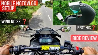 Mobile Motovlogging setup Ride review How to reduce Wind noise  Best Mic for Motovlogging Tamil [upl. by Swithin]