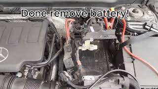 Mercedes A Class A250 W177 Battery Replacement BANNER AGM DIN80 [upl. by Airotal]