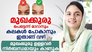 മുഖക്കുരു Acne Pimples പെട്ടെന്ന് മാറാനും കലകൾ പോകാനും ഇതാണ് വഴി [upl. by Raamal]