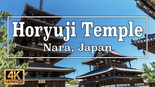 4K Horyuji Temple in Nara Japan Walk around the area [upl. by Ayital864]