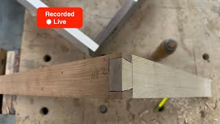 Live  Hand cut dovetail practice no 2 [upl. by Gunther]