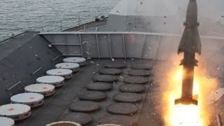 Navy Sea Wolf Missile Firing [upl. by Nela]