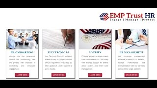 EMPTRUST HR E Verify with the DHS  Making HR Compliance Easy [upl. by Zeculon938]