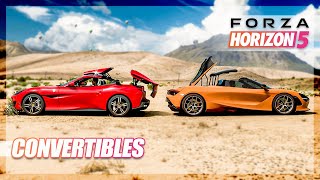 Forza Horizon 5  CONVERTIBLES How They Work What Cars and More [upl. by Llerehc754]