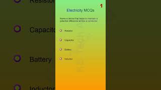 TOP 50 MCQ Electricity 4 [upl. by Eniawed]