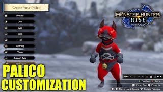 Palico Monster Hunter Rise Palico Customization  Monster Hunter Rise Palico CreationMH Rise Palico [upl. by Oinafipe]