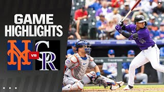 Mets vs Rockies Game Highlights 8824  MLB Highlights [upl. by Ralli]