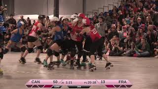 Roller Derby World Cup 2018 Canada vs France [upl. by Ejroj807]