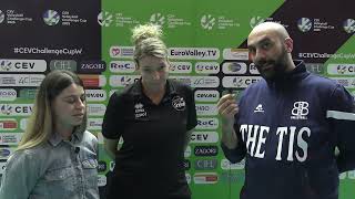 TER STEEGE Henriëtte post game press ThetisSneek 32 CEV Challenge Cup [upl. by Ayidan]