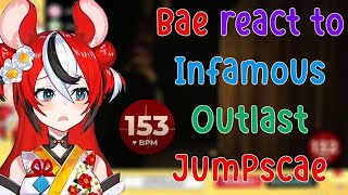 Bae React on The Infamous Outlast Jumpscare 153 Peak BPM [upl. by Ainerol746]