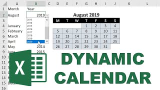 How to make a dynamic calendar in excel [upl. by Johnson]