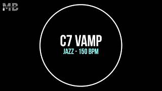 BACKING TRACK C7 VAMP JAZZ 150 BPM [upl. by Reifinnej222]