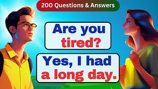 Improve English Speaking Skills🔥 200 Common Questions and Answers in English 🔥 English conversation [upl. by Sweyn]