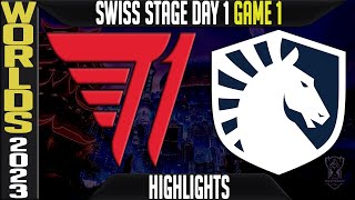 T1 vs TL Highlights  Worlds 2023 Swiss Stage Day 1 Round 1  T1 vs Team Liquid [upl. by Eyaj]