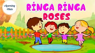 Ringa Ringa Roses  Nursery Rhymes for Babies by eLearning4Kids [upl. by Johnsten]