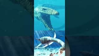 Mosasaurus VS MegalodonPlesiosaurusLivyathandinosaur megalodon shark jurassicworld [upl. by Ellerehs]