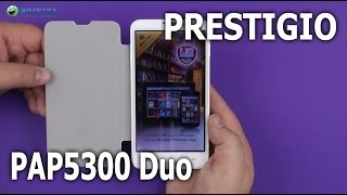 Распаковка Prestigio MultiPhone 5300 Duo White [upl. by Derwood]