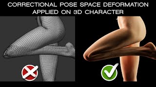 3D Character  Comparison  With and without correctional deformation [upl. by Kristian406]