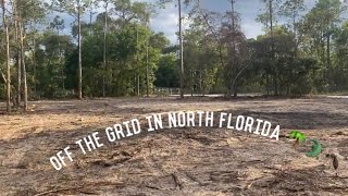 WERE OFF GRID IN NORTH FLORIDA OUR OFF THE GRID SET UP 🌴☀️⛺️Part 1 [upl. by Reel]