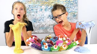 3 Colors of Glue Slime Challenge PART 2 [upl. by Sible]