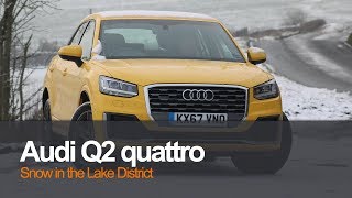 Audi Q2 quattro in snow Lancashire  Cumbria Lake District [upl. by Sesom]