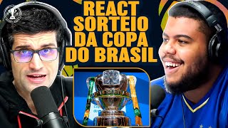 FLAMENGO X PALMEIRAS um GRANDÃO COMENDO OUTRO react do sorteio da Copa do Brasil [upl. by Enelehcim]