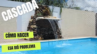 COMO HACER UNA CASCADA CON PIEDRAS🤩 muy bella😍 tú lo puedes hacer piscinasmodernas comohacer [upl. by Alleoj]