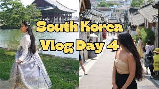 South Korea Vlog Day 4  Hanbok Gyeongbokgung palace Bukchon Hanok village IPark Mall [upl. by Elehcar879]