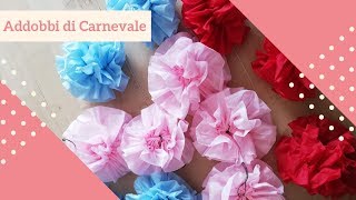 DecorazioniAddobbi di Carnevale Tutorial Fai da Te  DIY Carnival Paper Craft Decor [upl. by Aiki711]