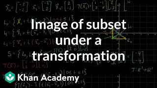 Image of a subset under a transformation  Matrix transformations  Linear Algebra  Khan Academy [upl. by Noirod]