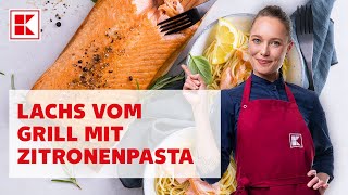 Gegrillter Lachs mit Gin auf Zedernholz und Zitronenpasta I Verena Leister kocht I Kaufland [upl. by Hareemas533]