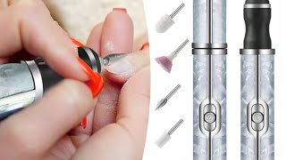 nails  nails grinding  press nails  nails art tutorial  grooming  chrome nails [upl. by Zeena]