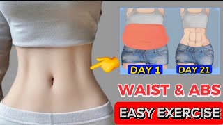 SLIM WAIST amp ABS EXERCISE  Easy Exercise for Belly  Lose Weight at Home [upl. by Ibrad]