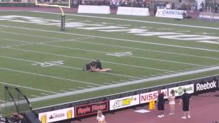 Streaker at CFL game  Hamilton at Edmonton 2013 [upl. by Snave466]