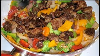 Beef Stir Fry Vegetables Stew  Liberian Style [upl. by Elleirua]