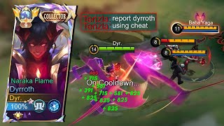 NEW BUILD DYRROTH WTF DAMAGE AND LIFESTEAL THEY THINK I’M USING CHEAT🔥 [upl. by Tereve]