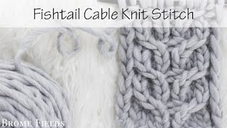 Day 4  Fishtail  C4R amp C4L  Cable Knitting Stitch [upl. by Oicnanev]