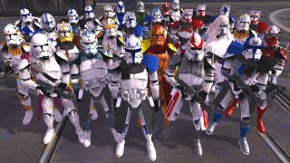 ALL Clone Commanders Execute ORDER 66  Men of War Star Wars Mod Battle Simulator [upl. by Fabiolas]