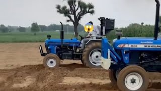 New Holland 3630 special edition Vs Powertrac 55 Harrow competition demo [upl. by Nnybor]