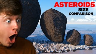 Reacting to ASTEROIDS Size Comparison Crazy [upl. by Akitnahs374]