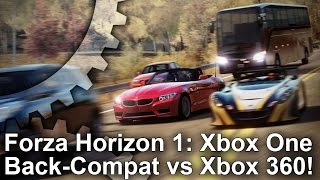 Forza Horizon Xbox One BackCompat vs Xbox 360 FrameRate Test [upl. by Gyatt424]