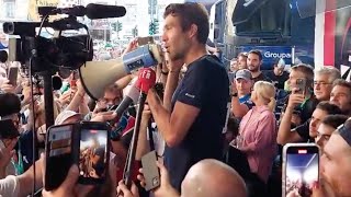 Tour de Lombardie 2023  Thibaut Pinot  quotCétait un vrai bordel comme jaime MERCI quot [upl. by Gerhan]