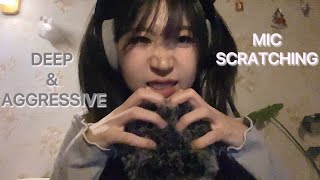 ASMR 30 mins Deep amp Aggressive Mic Scratchingturn your volume down before clicking on⚠️ [upl. by Akanke]