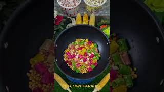 POPCORN RECIPE WITH COLOURFUL SNACKS popcorn youtubeshorts shorts [upl. by Minny]