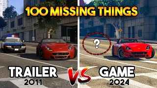 GTA 5  100 MISSING THINGS FROM FINAL GAME 2011 TRAILER VS 2024 REALITY [upl. by Atla]