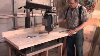 DeWalt 790 Radial Arm Saw Table Install [upl. by Elleynad]