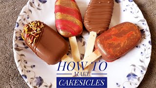 Eggless Cakesicles for Beginners Learn to make Cakesicles at home  Kids special [upl. by Adnwahsat]